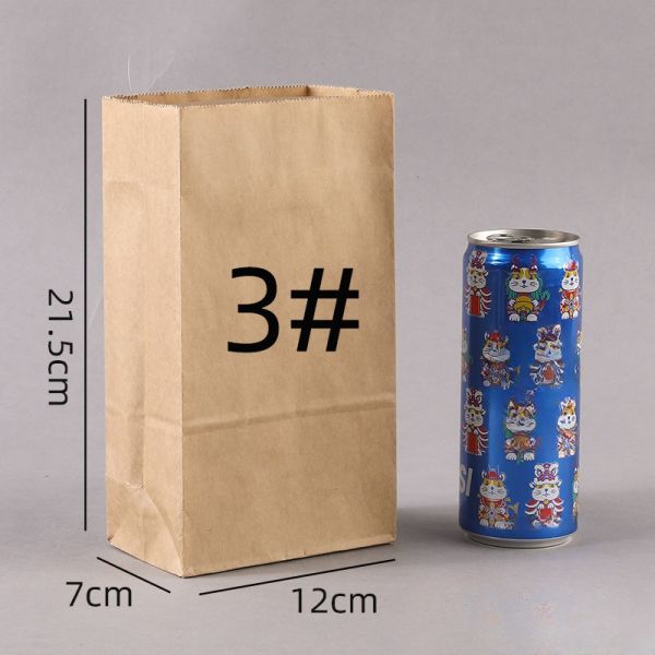 Customized Biodegradable Kraft Paper Bag for Seasonal French Baguette Bread Packaging