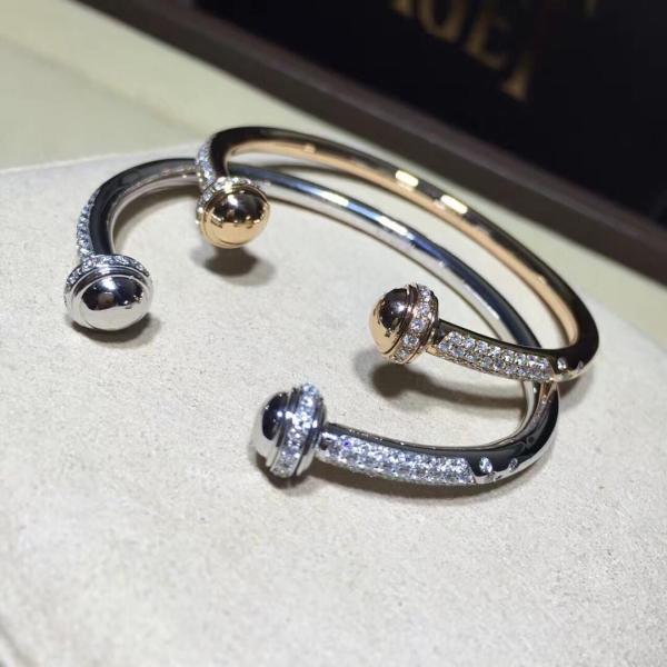 Piaget brand jewelry diamonds bracelet  18kt  gold  with white gold or yellow gold