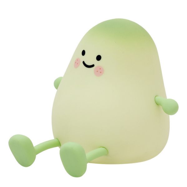 Милый ночной свет для детей Манго Спящая лампа Теплый свет Декорация спальни для детей Ночной свет Силиконный детский детский сад Ночной свет