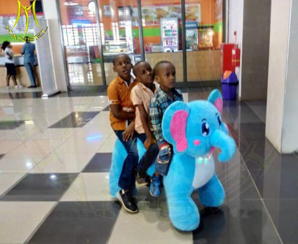 Hansel  plush walking bull electric stuffed animals go kart for indoor game center