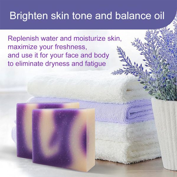 Herbal Organic Handmade Soap Lavender Scent Dry Skin Soap