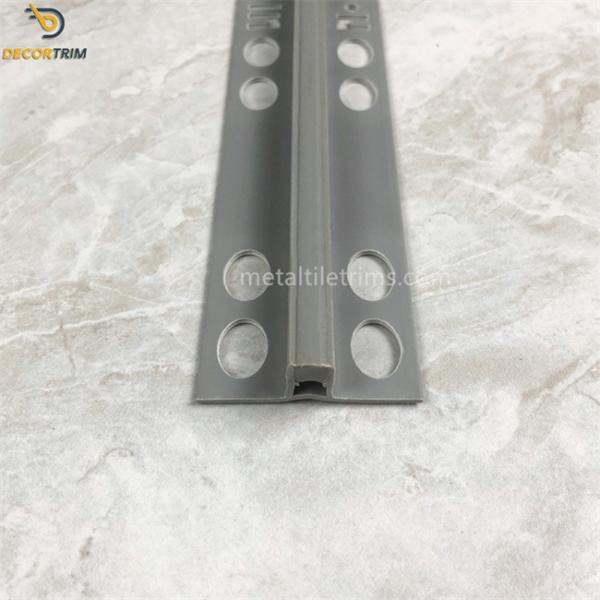 External Edge  Metal Trim Expansion Joint Profile Silver Rubber OEM