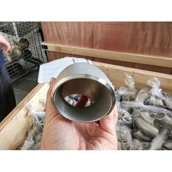 Acero inoxidable 304 Acero inoxidable con extremo de soldadura de longitud de radio 90 grados