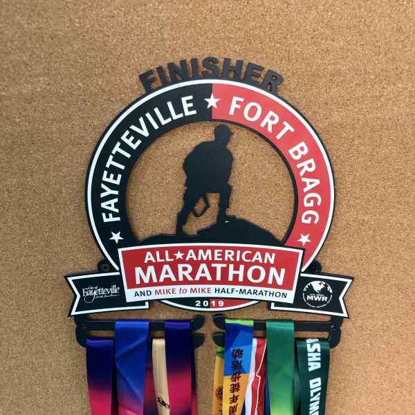 Wall Mount Medal Display Hanger Custom Logo Medal Hanger With Shelf