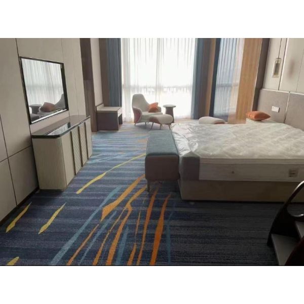 Modern Design Style High Pile Commercial Room Custom Printed Nylon Wall to Wall Carpet