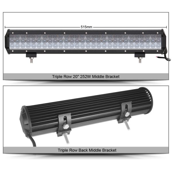 20 Inch 4D Lens Led Offroad Light Bar For Cart 12V 24V 4x4 Off road Truck Suv ATV Boat Tractor SpotLights Driving Work