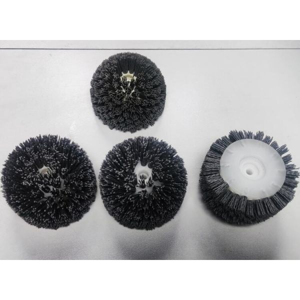 Nylon Wire Industrial Round Head 100MM Diameter Rotary Cylinder Nylon Brushes