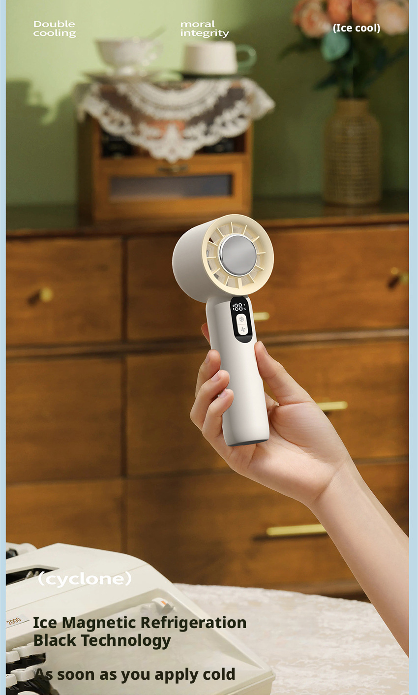 100 Speed High Speed Mini Portable Fan With 2000mAh Battery And Brushless Motor