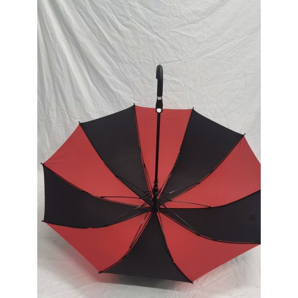 Windproof Auto Open Golf Umbrella with Custom Logo Prints and 130cm Open Diameter