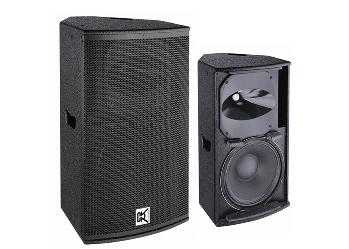 Small Active Pa Speaker Amplifiered Dj Rugged Black Paint CE / RoHS