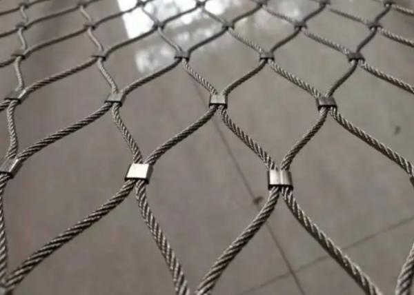 Knotted Black Oxidized Balustrade Cable Mesh 40*40 X Tend Mesh