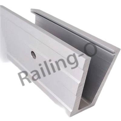 45° Angled Wall Glass Railing Channel L2500 T8-21.52 H110 AISI304/316 for Architectural Glazing Installations A002