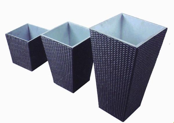 outdoor furniture wicker flower pot-3003