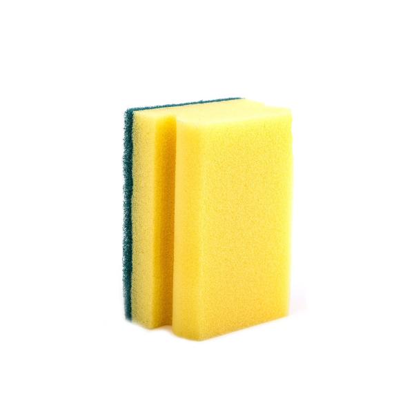 Éponge à récurer de cuisine avec forme d'encoche personnalisée 10x7x4.5cm
