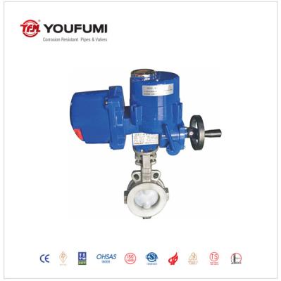 Lug Type PTFE Lined Butterfly Valve 2 inch JIS Standard For Pharmaceutical