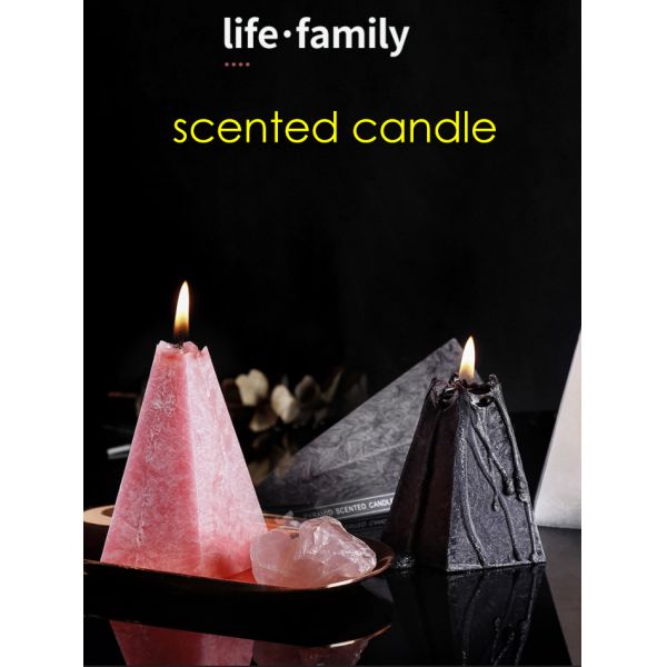 Home Decoration Cone Shape Scented Soy Wax Candle With Luxury Candle Packaging Box