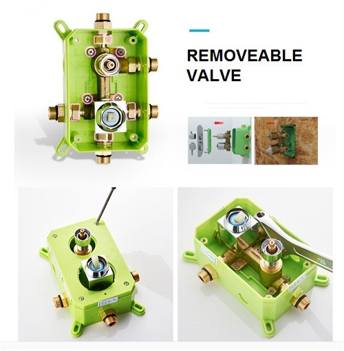 Black Painted Shower Wall Faucet Stainless Steel Material Great Deforming Resistance