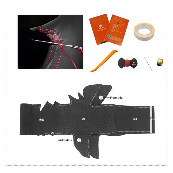 Custom Hand Stitching Embossed Athsuede Steering Wheel Cover for Toyota 4Runner Land Cruiser Prado Tacoma Sequoia 2010-2017