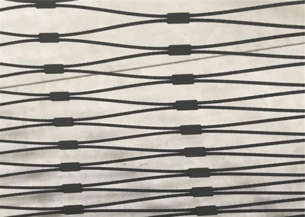 3mm 5x5cm Opening Flexible Stainless Steel Cable Mesh For Barrier Infill