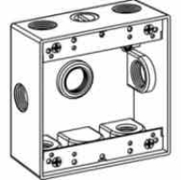 Коробки 2 шатий GFCI коробка выхода электрической алюминиевой погодостойкая с 5 отверстиями выхода