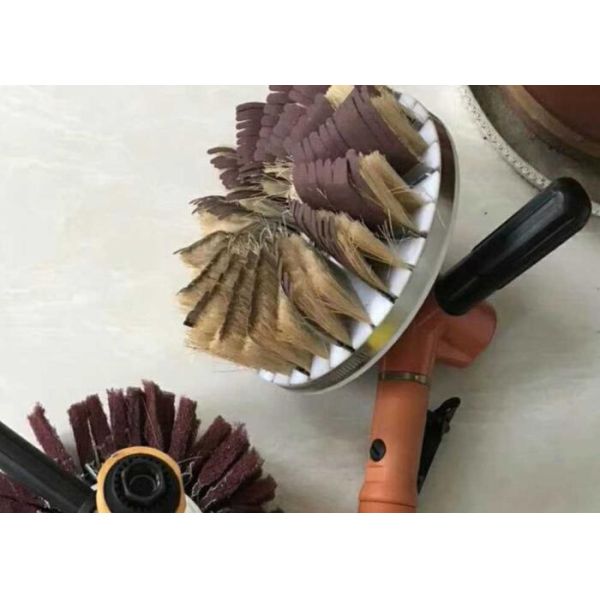 Fiber Bristle Nylon Roller Brush 160MM OD With 120 Grit Sanding Paper
