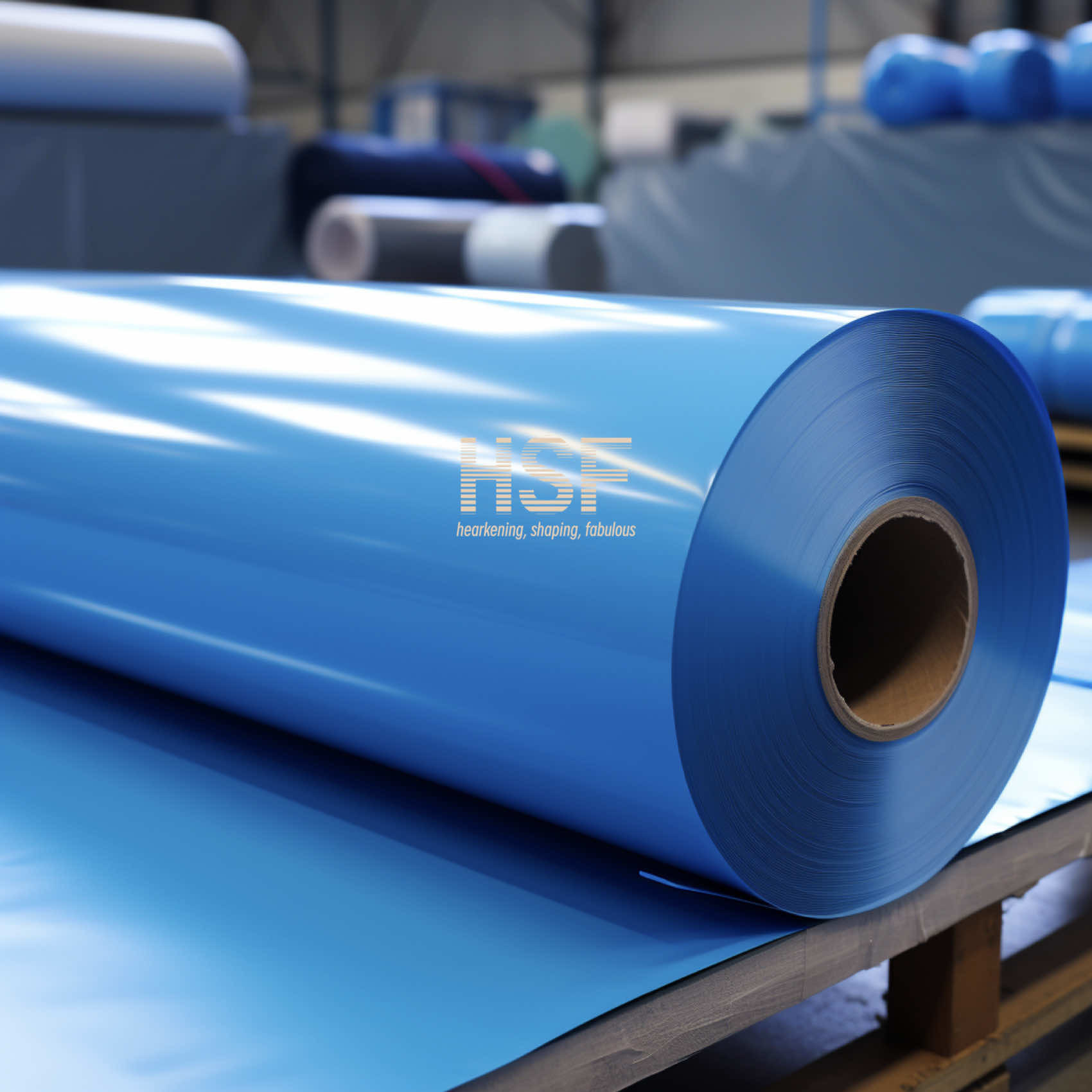 Непрозрачный синий полиэтиленовый пленка высокой плотности 80μM без галогена