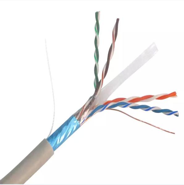 PVC interno 4 pares CCA Cat 6 Cabo FTP 305m Cabo de rede Fluke Test