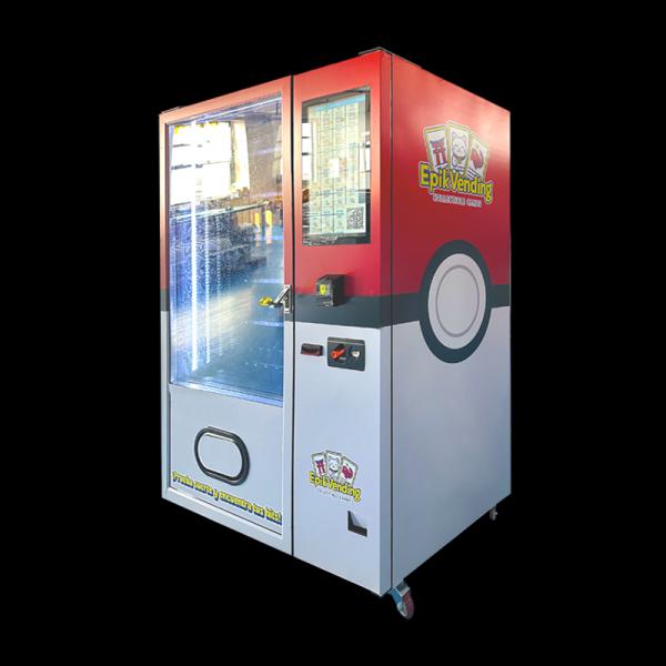 Compact Pokemon Vending Machine with Customized Stickers with Card Reader Suitable for Selling TCG Product