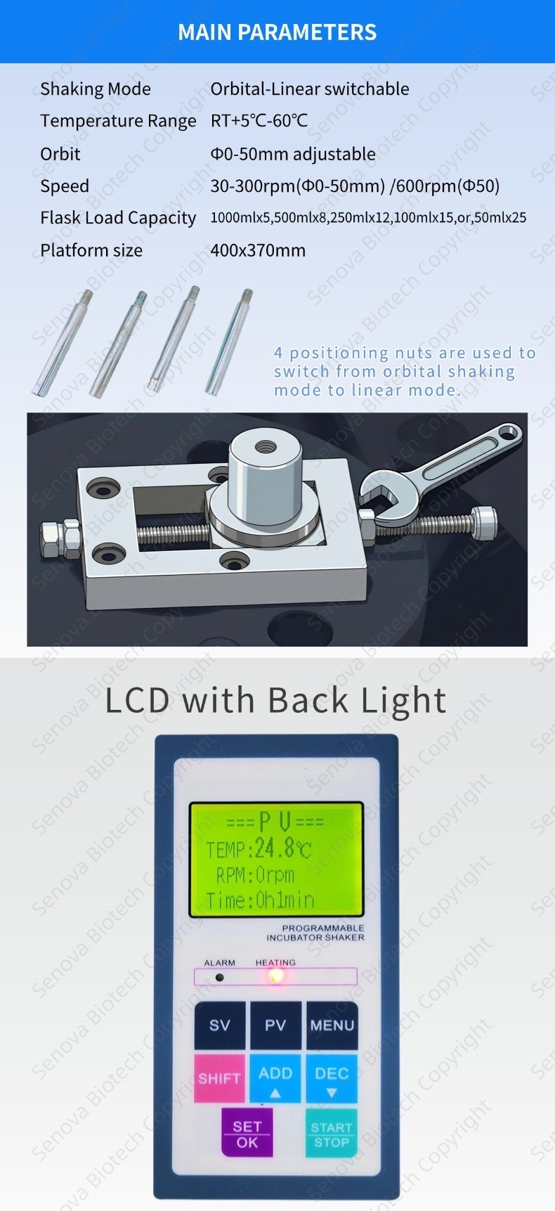 6L Benchtop Orbital Shaker For Microbial Culture Enzyme Reactions / Model BS-3012