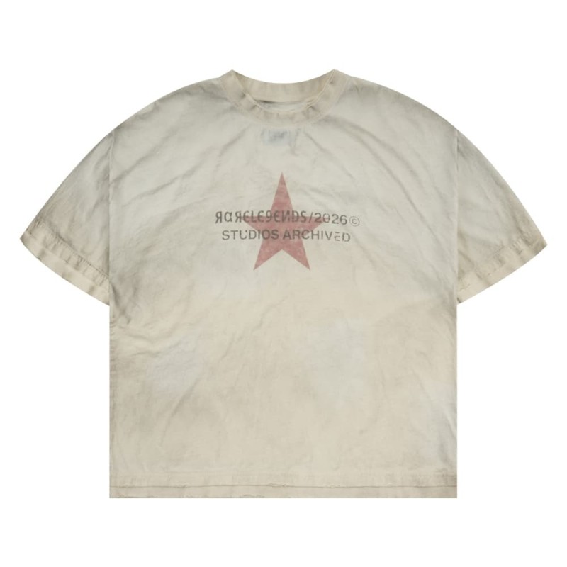 Custom Dirty Print Oversized T Shirt for Men Vintage Wash Streetwear