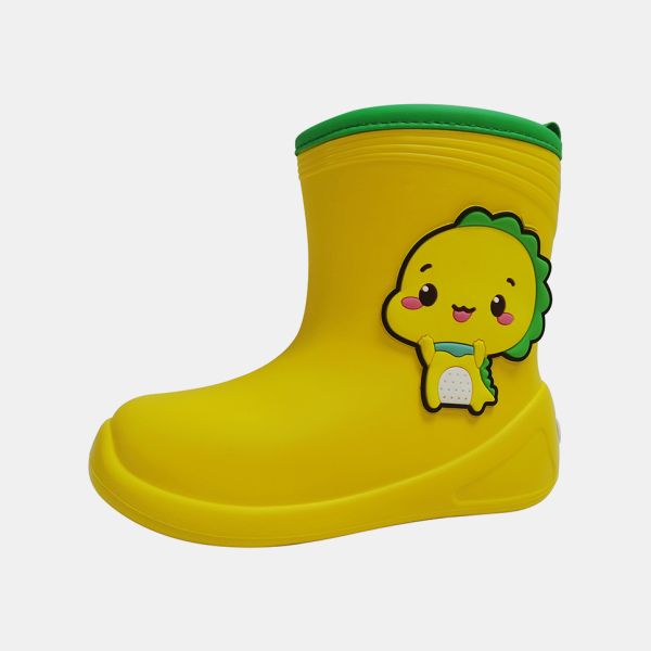 Lightweight Non Slip Kids Ankle PVC Dinosaur Rain Boots