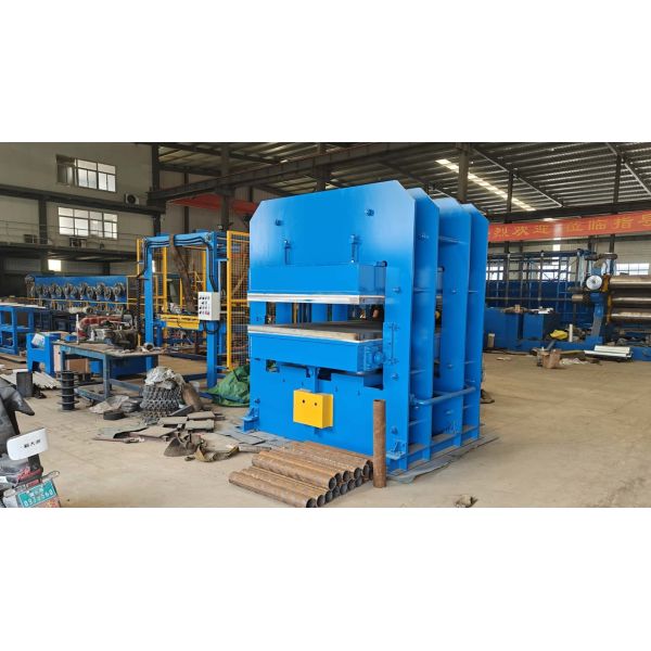 1000×1000mm Workbench Size Frame Flat Plate Vulcanizing Press with PLC Control and 0-300°C Temperature Range for Automotive Engine Seal Production