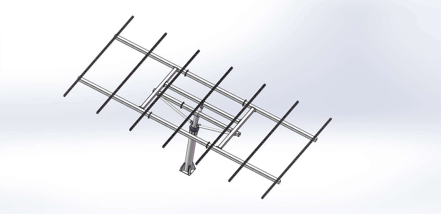6KW High-Duty 12-Panel Solar Tracking System Linear Actuator Slew Drive Controller Key Parts Included Optimal Solar Tracker