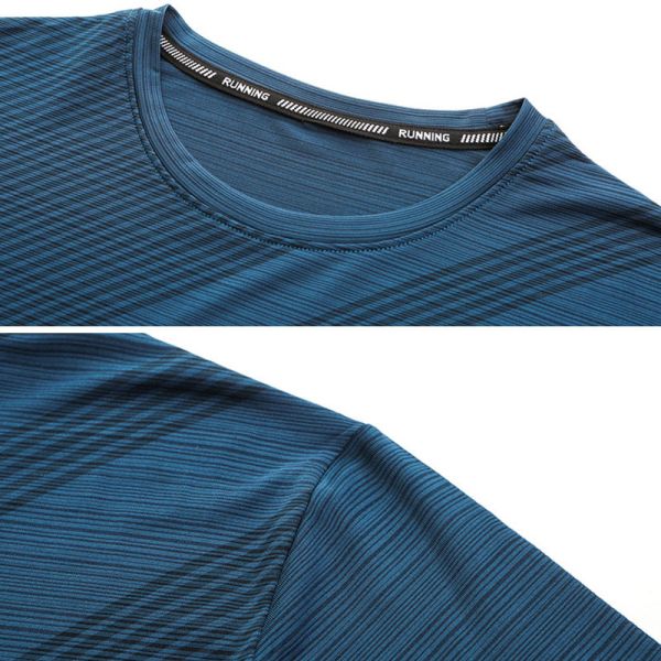 Summer Thin Casual Breathable Sports Loose Ice Silk Short Sleeve T Shirt  Men