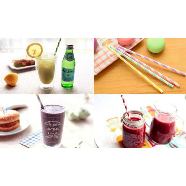 6.0*195mm food grade dot paper straws party supplies paper drinking straws