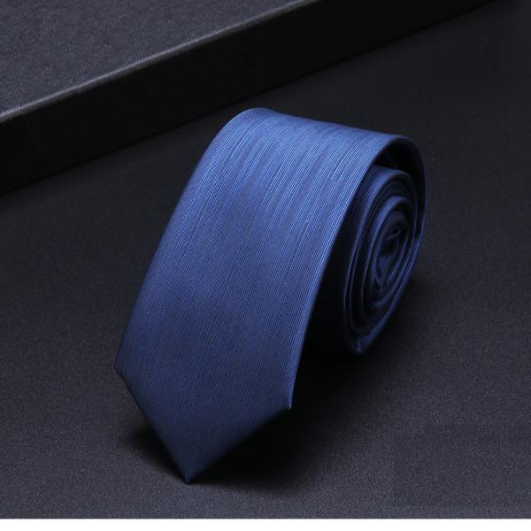 Men's Neckwear Leisure Navy Custom Ascot Woven Tie Silk Woven Strip Necktie