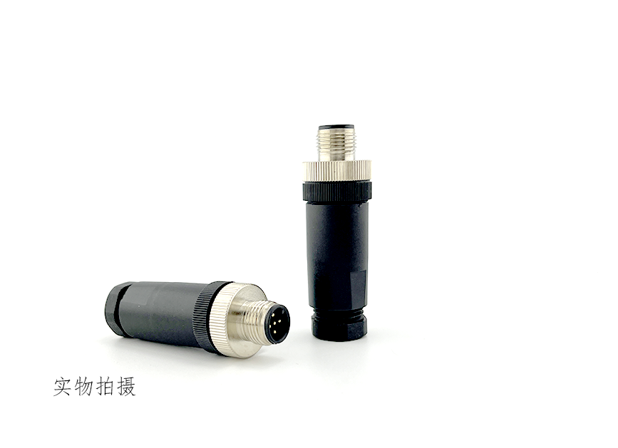 Secure M12 Field Wireable Connector 250V Panel Mounting Connector Screw Terminal