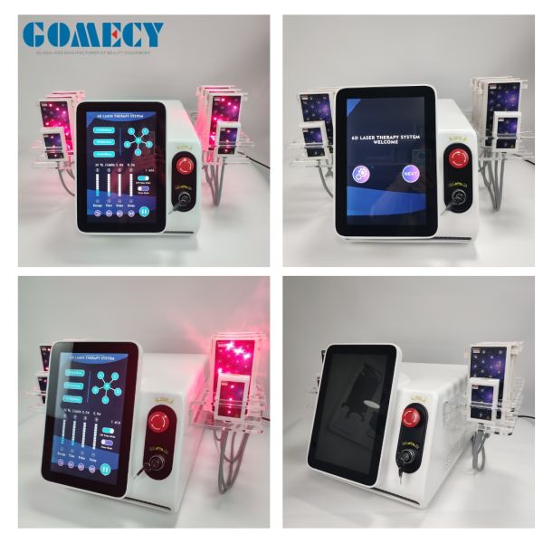 6 Longueur d'onde 635nm 650nm 780nm 810nm 940nm 910nm Lipo Laser Machine d'amincissement pour la pénétration profonde et la stimulation cellulaire