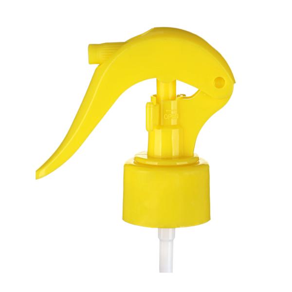 Pulvérisateur en plastique PP jaune de luxe 28/410 Mini pulvérisateur à gâchette