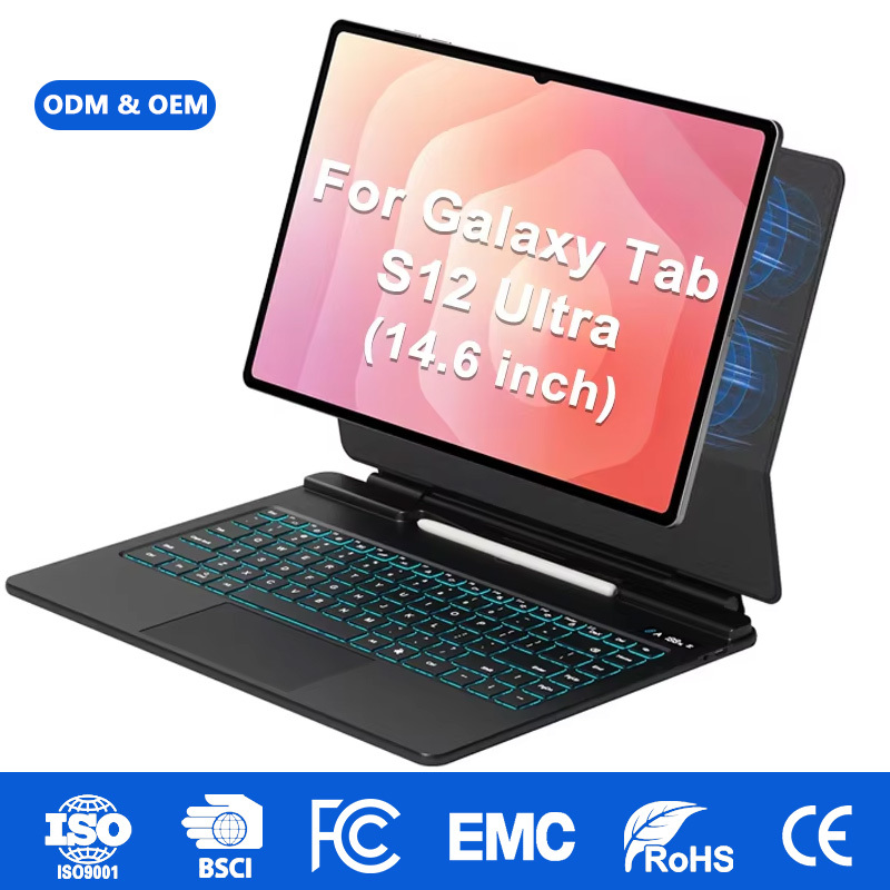Laudtec Magnetic Magic Keyboard Case for Samsung Galaxy Tab S8 Ultra 14.6" 7