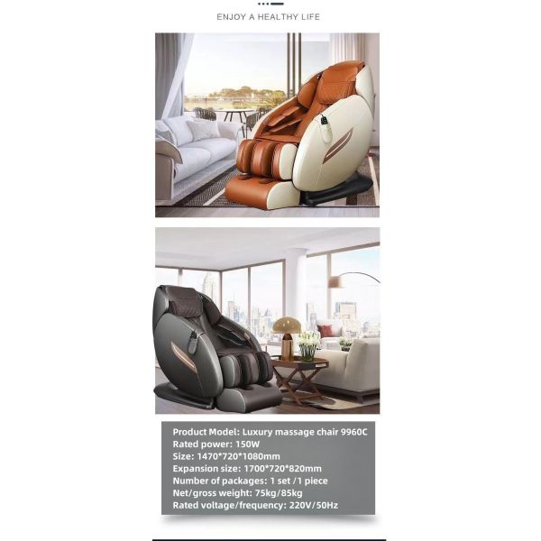 Zero Gravity Function Electric Full Body Airbags Back Heated Chair Massager Commercial Furniture for Ultimate Comfort