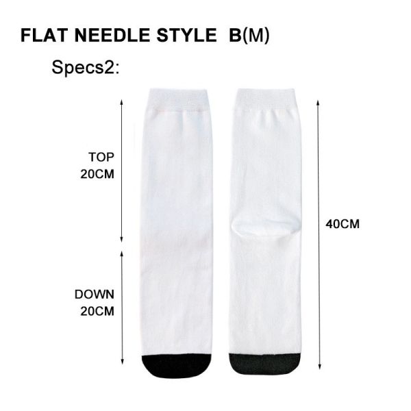 Blank Polyester White Sublimation Socks For Customized Photos Printing