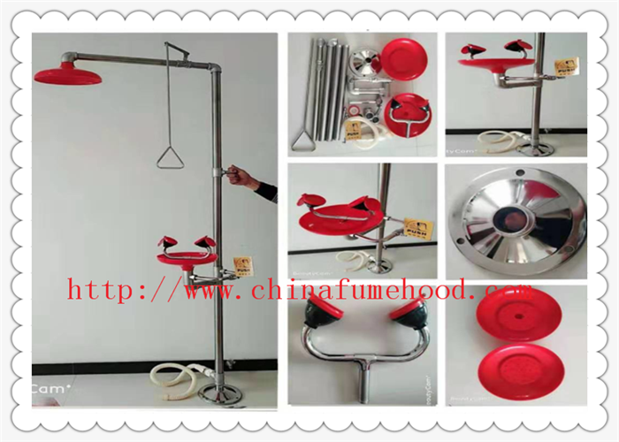 Durable SUS304 Eyewash And Shower Station , Laboratory Emergency Wash Station