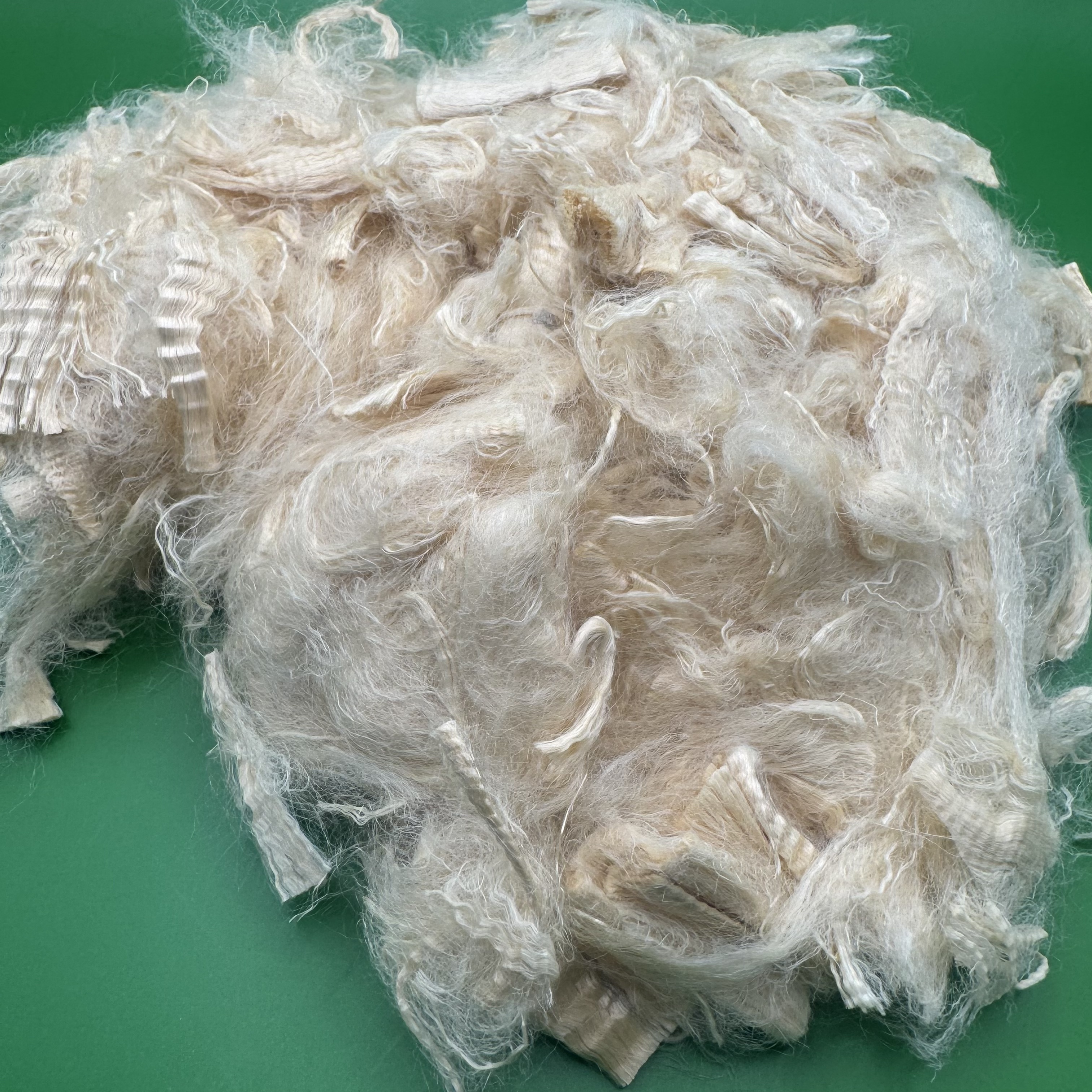 Solid Light Yellow Soybean Staple Fiber 1.5D 25mm Plant-Based Staple Fiber for Spinning Blended Yarn Customizable