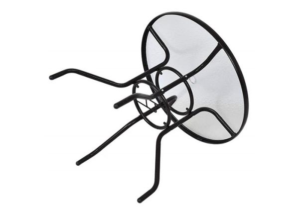Sturdy Frame Tempered Glass Garden Table , Round Tempered Glass Patio Table