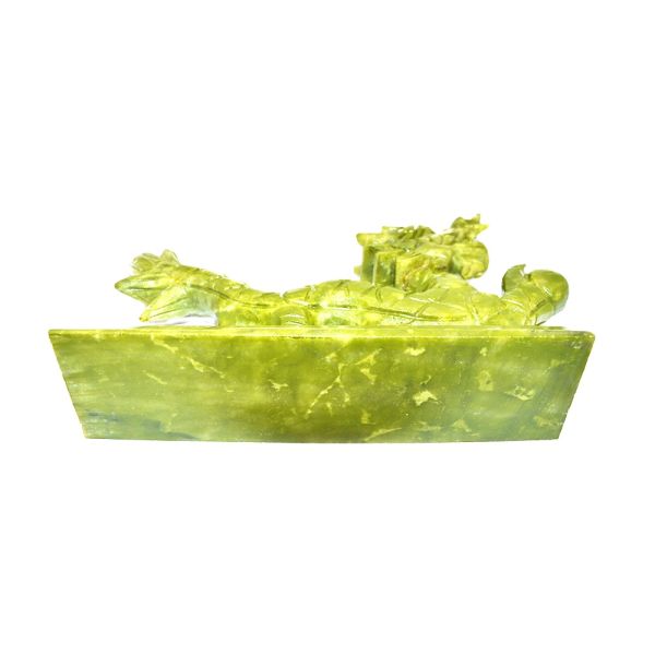 Jade Crafts Engraving Carving Type Asian Inspired Jadeite Statue for Unique Collectibles