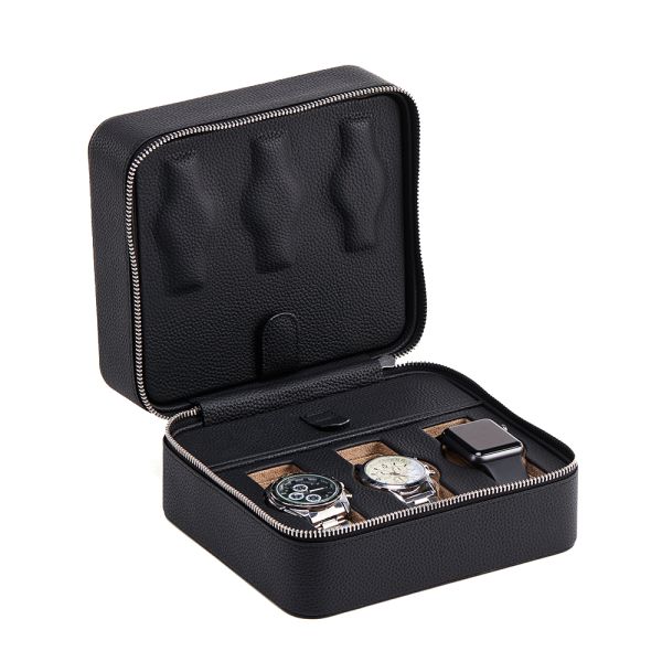 Handmade 6 Slot PU Leather Watch Storage Box Protective Leather Watch Holder Box