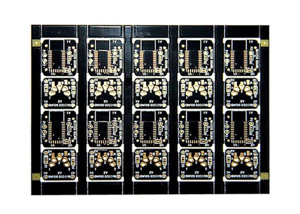 2 U ENIG FR4 Black Ink UL RoHS 2 Layers PCB Circuit Board