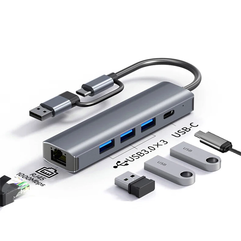 12-In-1 Multiport Adaptor USB C Hub Docking Station With USB 3.1 Interface And RJ45 Gigabit Ethernet