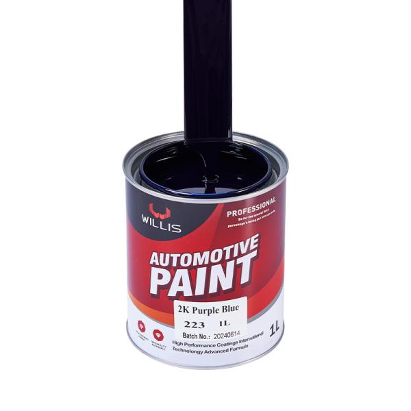 Carroço de carrinho de alta brilho Solid Filler endurecedor, forte adesão 2K pintura metálica 2K púrpura azul pintura de cor automática